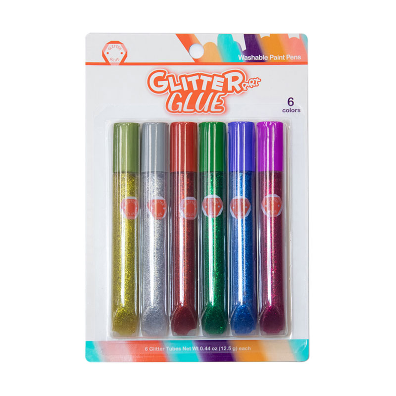 Клей з блискітками Malevaro Glitter Glue, 6 кольорів, 12.5 мл (XD06127)