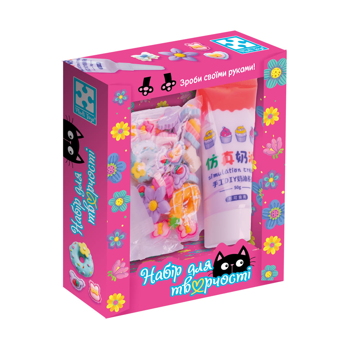 Набір для творчості Vladi Toys Клей з кабошонами. Сердечка мікс, від 3 років (VT4600-04)