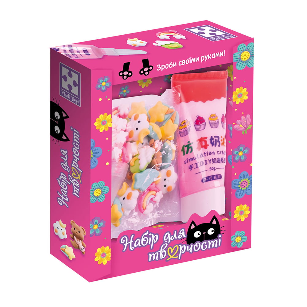 Набір для творчості Vladi Toys Клей з кабошонами. Ведмедик мікс, від 3 років (VT4600-03)